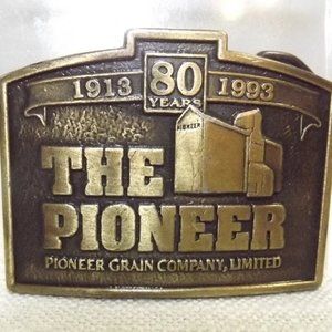 Vintage "The Pioneer" Farming Industry Belt Buckle